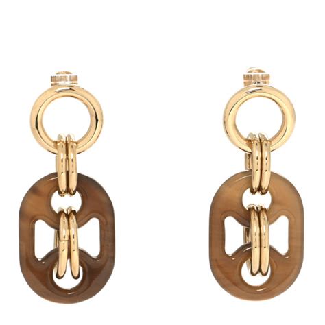 hermes horn earrings